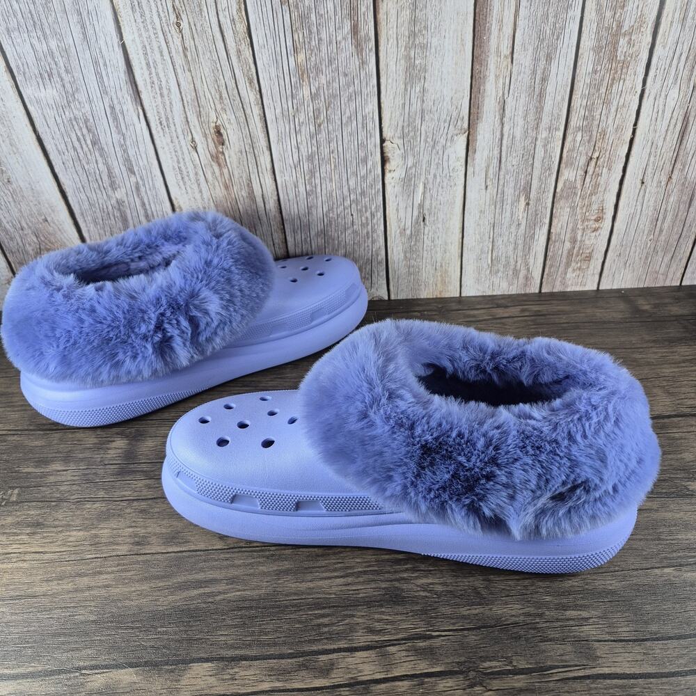 Crocs Furever Crush Clog Platform Faux Fur Lined Lavender MoonJelly Men's 12 W14 - Picture 5 of 9